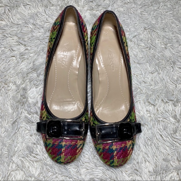 Vero Cuoio Designer Tweed Woven Colorful Heel 7.5 - Picture 3 of 11